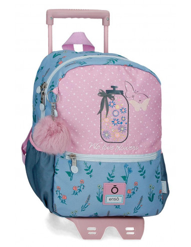 MOCHILA ADAP. 32CM.C/CARRO ENSO WE LOVE FLOWERS